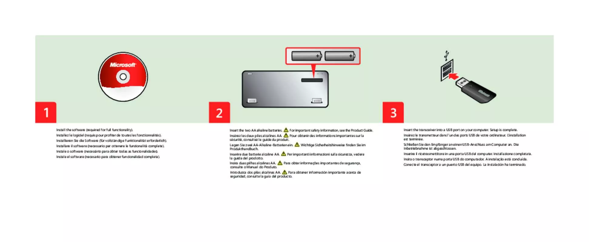 Mode d'emploi MICROSOFT WIRELESS KEYBOARD 3000