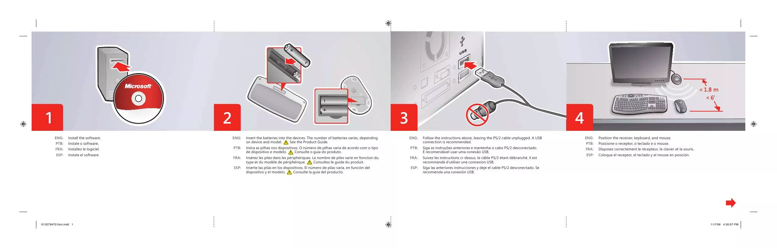 Mode d'emploi MICROSOFT WIRELESS OPTICAL DESKTOP PRO