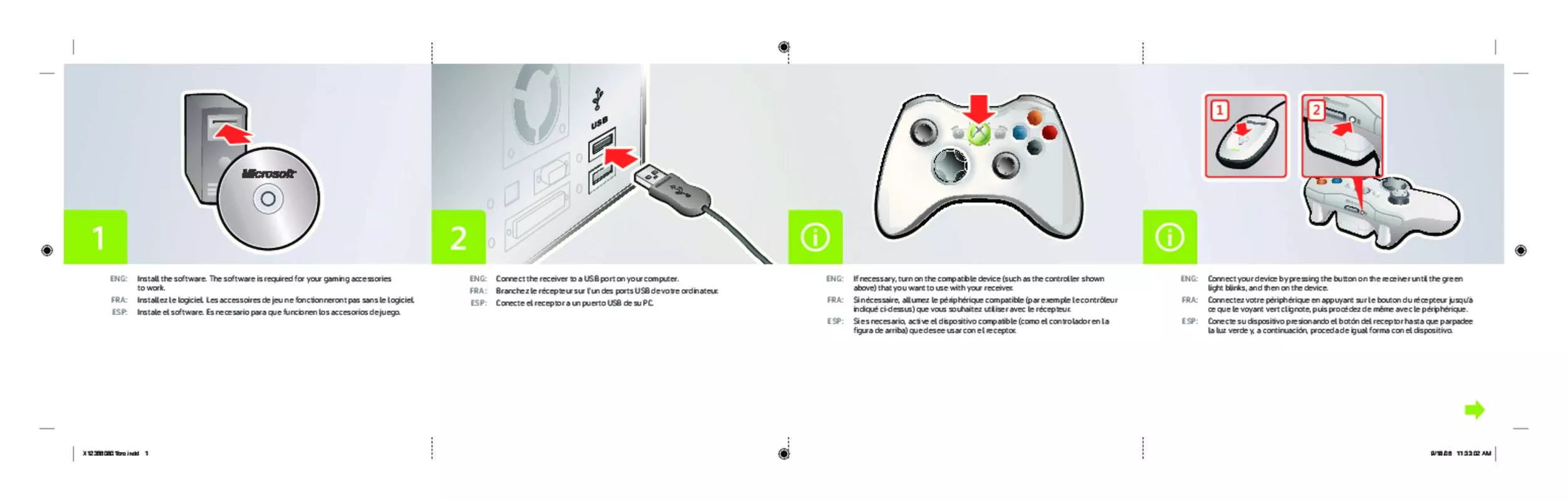 Mode d'emploi MICROSOFT XBOX 360 WIRELESS CONTROLLER FOR WINDOWS