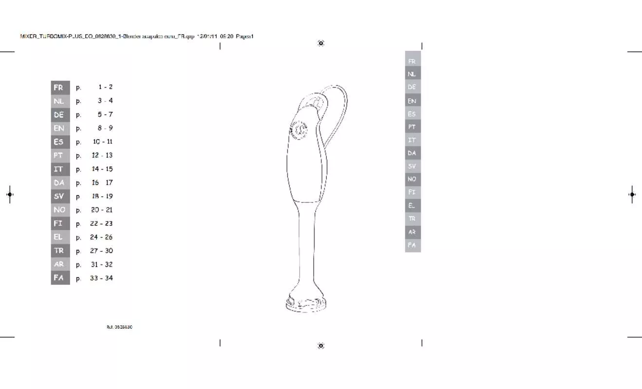 Mode d'emploi MOULINEX DD 1001