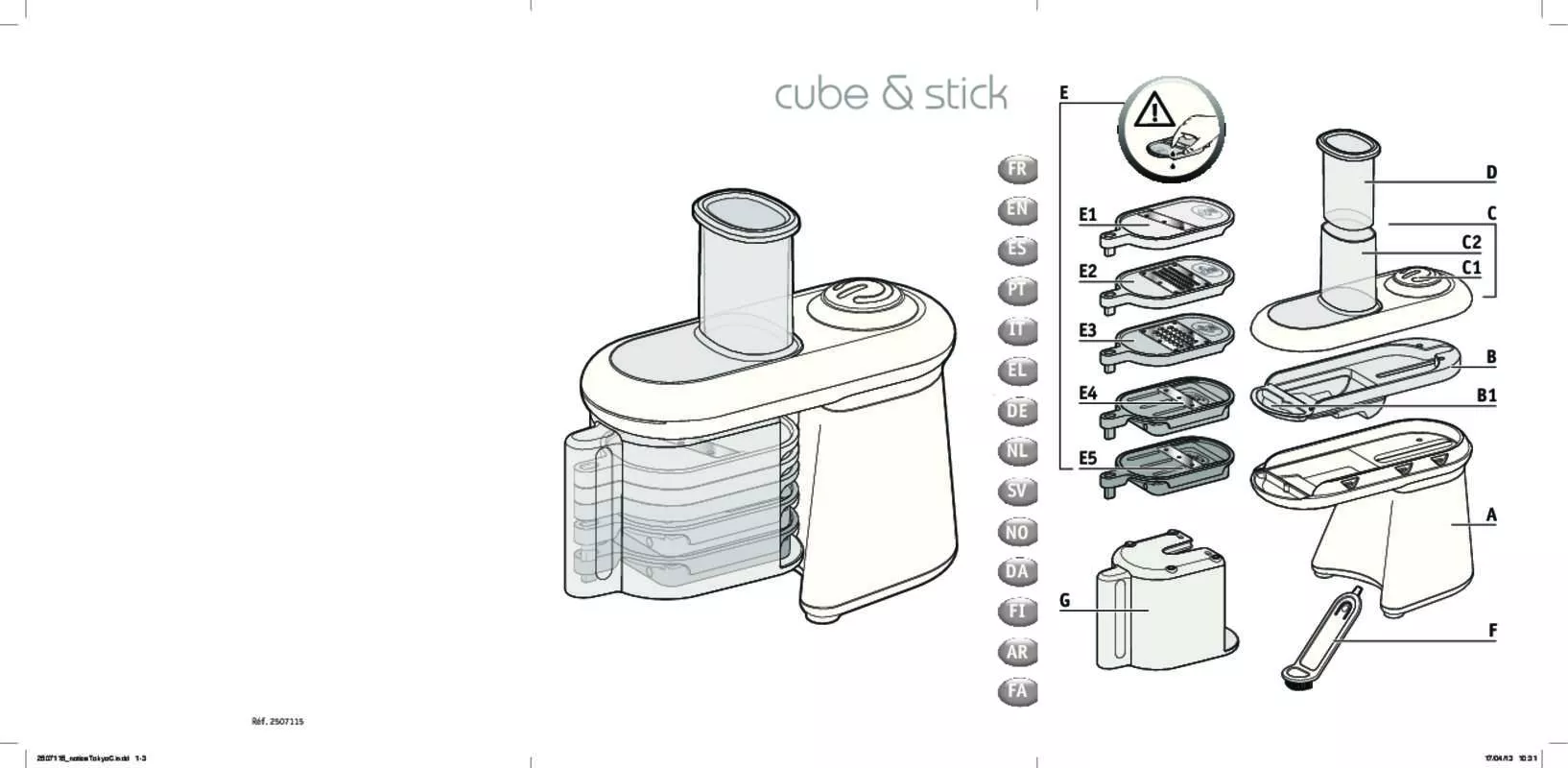 Mode d'emploi MOULINEX DJ9058 FRESH EXPRESS CUBE STICK