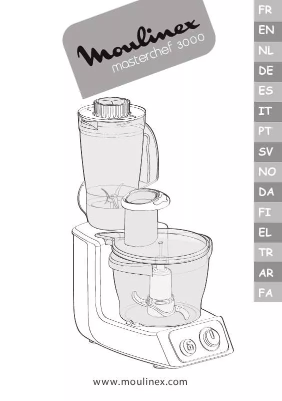 Mode d'emploi MOULINEX MASTERCHEF 3000