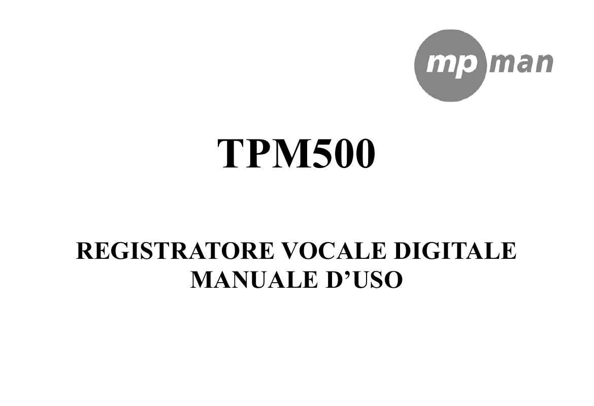 Mode d'emploi MPMAN TPM 500