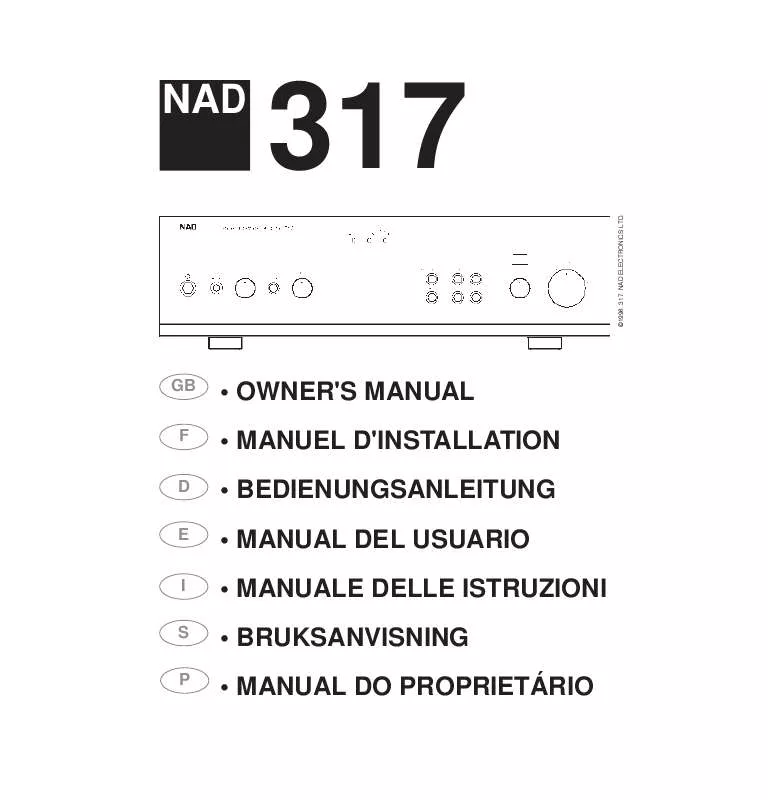 Mode d'emploi NAD 317