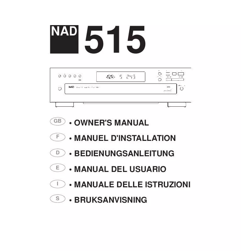 Mode d'emploi NAD 515