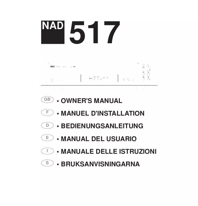 Mode d'emploi NAD 517