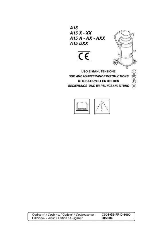 Mode d'emploi NILFISK A15 A