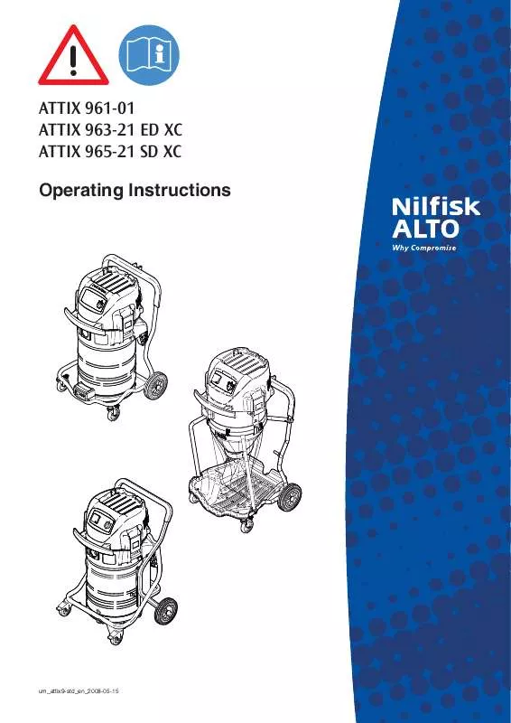 Mode d'emploi NILFISK ATTIX 961-01