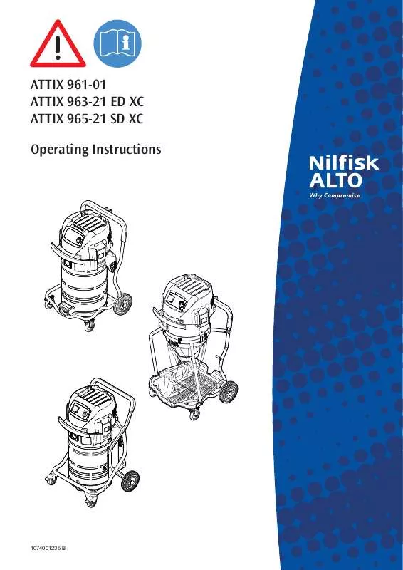 Mode d'emploi NILFISK ATTIX 963-21 ED XC