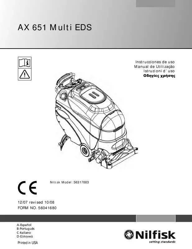 Mode d'emploi NILFISK AX 651 MULTI EDS