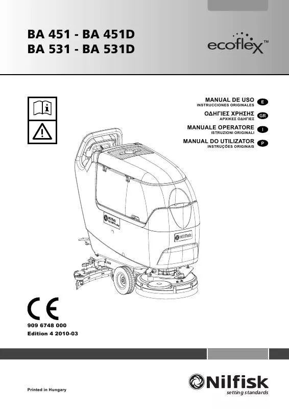 Mode d'emploi NILFISK BA 451