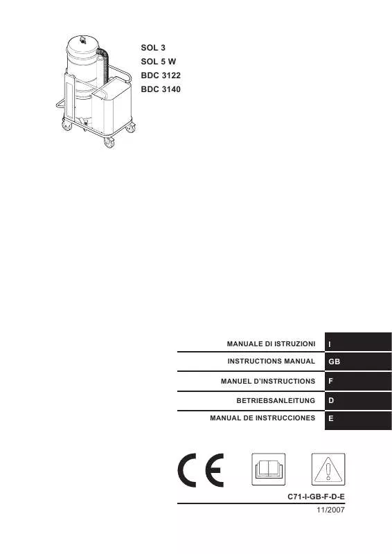 Mode d'emploi NILFISK BDC 3140