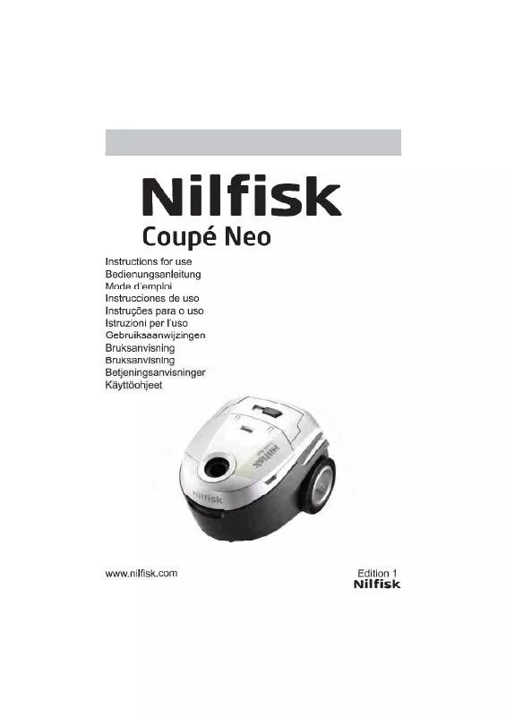 Mode d'emploi NILFISK COUPE NEO