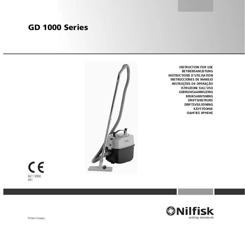 Mode d'emploi NILFISK GD1000