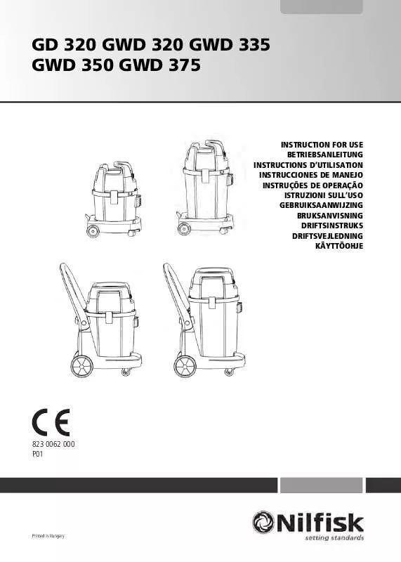 Mode d'emploi NILFISK GWD 350