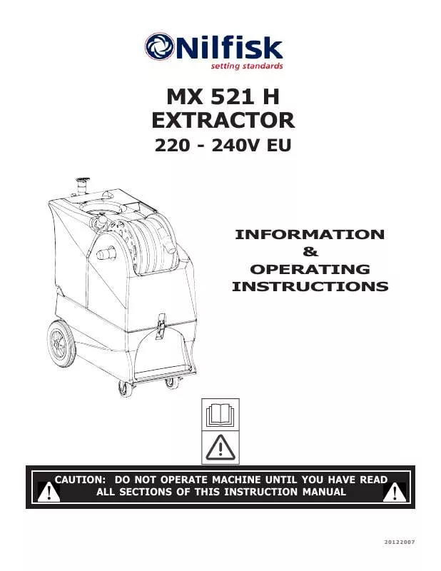 Mode d'emploi NILFISK MX 521H