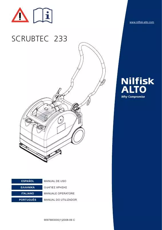 Mode d'emploi NILFISK SCRUBTEC 233