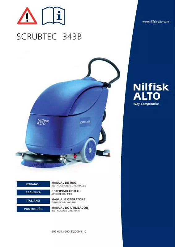 Mode d'emploi NILFISK SCRUBTEC 343B