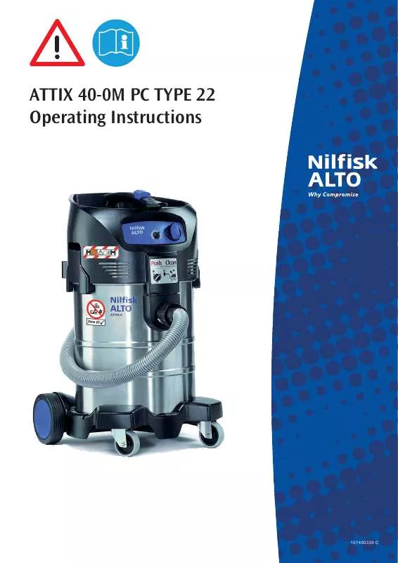 Mode d'emploi NILFISK ATTIX 40-0M PC TYPE 22