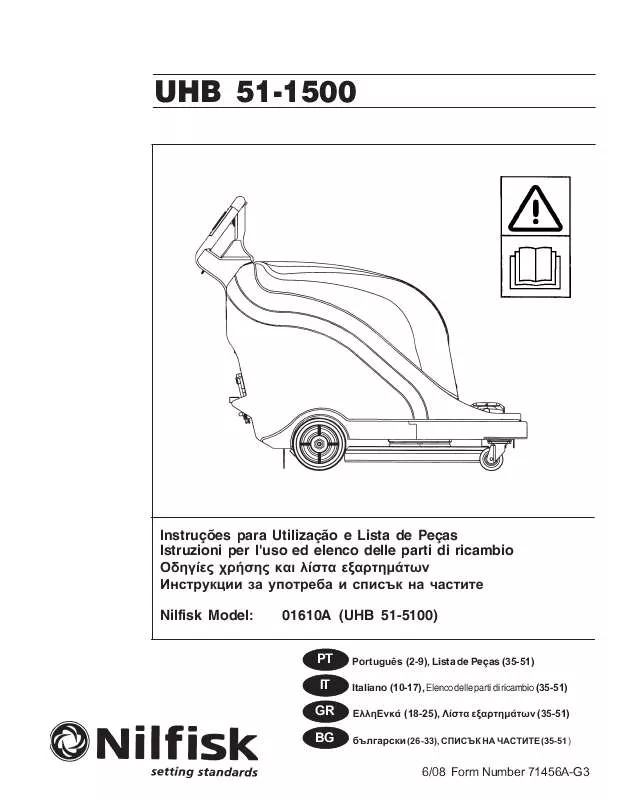 Mode d'emploi NILFISK UHB 51-1500