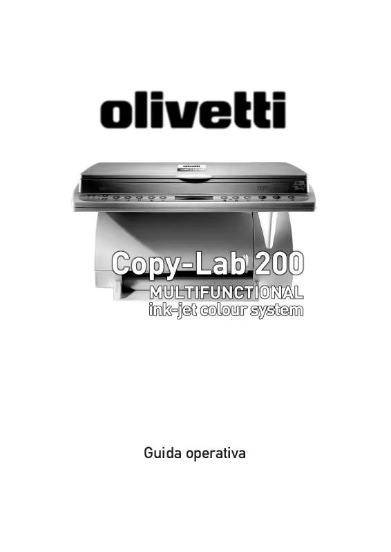 Mode d'emploi OLIVETTI COPYLAB 200