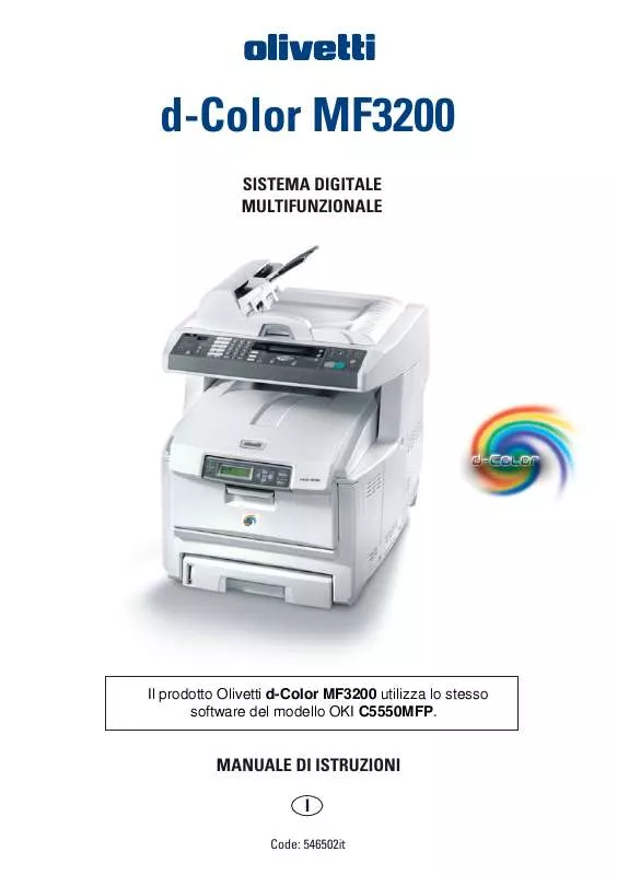 Mode d'emploi OLIVETTI D-COLOR MF3200