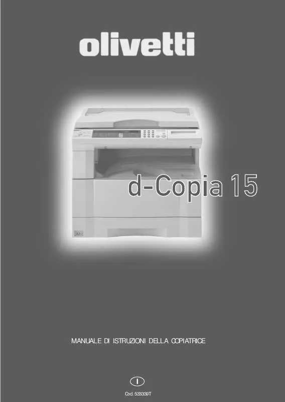 Mode d'emploi OLIVETTI D-COPIA 15