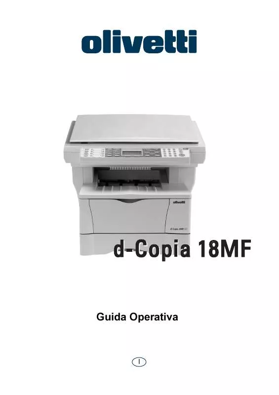 Mode d'emploi OLIVETTI D-COPIA 18MF