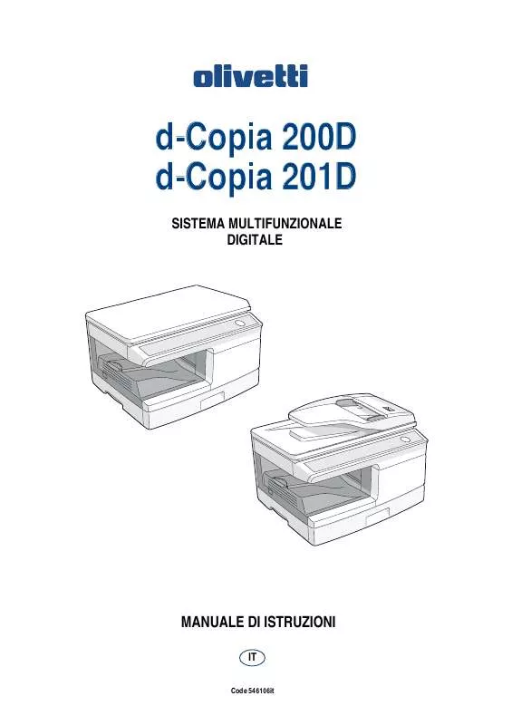 Mode d'emploi OLIVETTI D-COPIA 201D