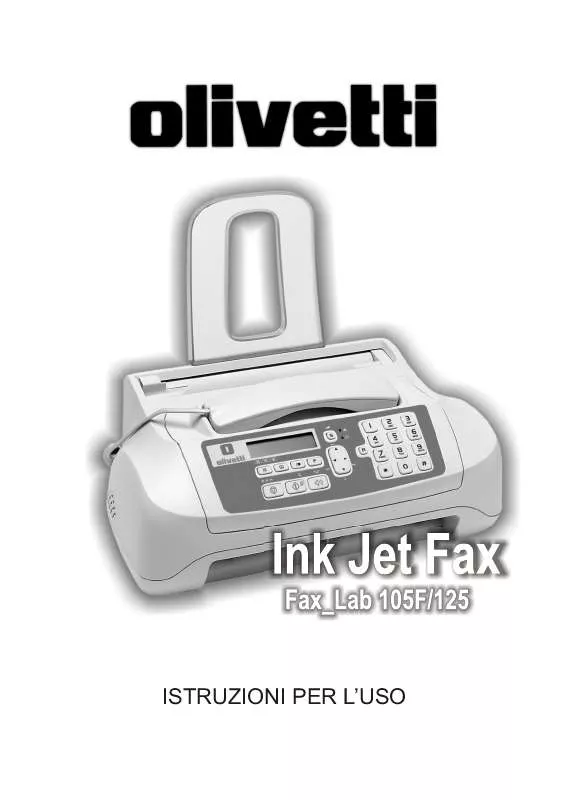 Mode d'emploi OLIVETTI FAX-LAB 105F