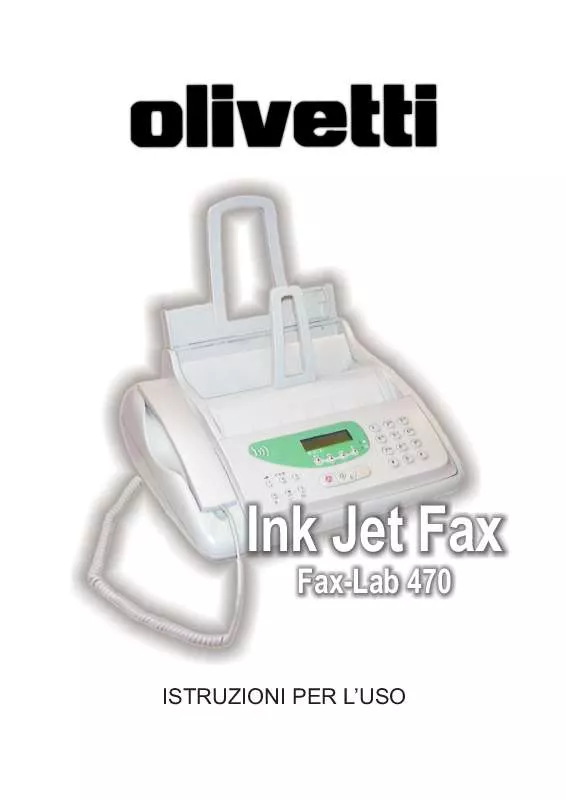 Mode d'emploi OLIVETTI FAX-LAB 470