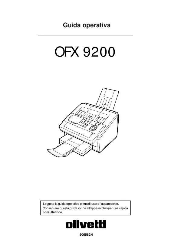 Mode d'emploi OLIVETTI OFX 9200