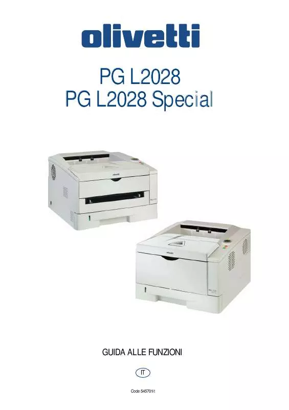 Mode d'emploi OLIVETTI PG L2028/2028SPECIAL