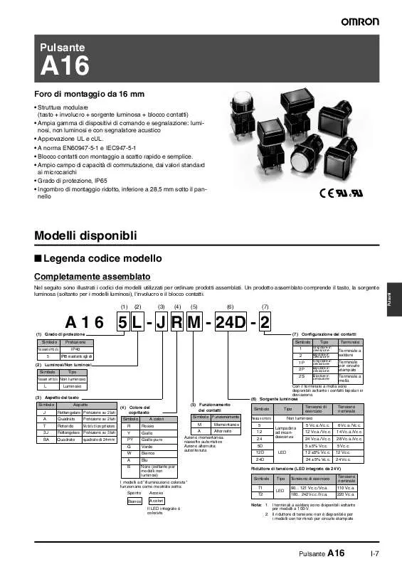 Mode d'emploi OMRON A16