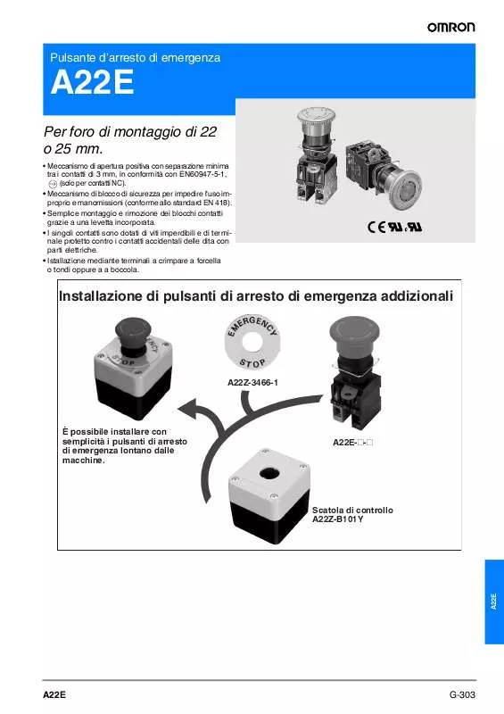 Mode d'emploi OMRON A22E