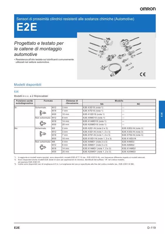 Mode d'emploi OMRON E2E