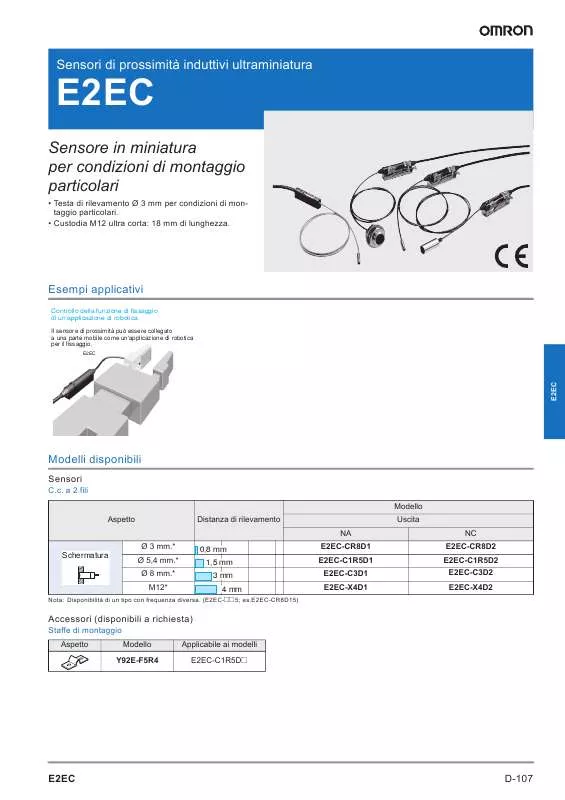 Mode d'emploi OMRON E2EC