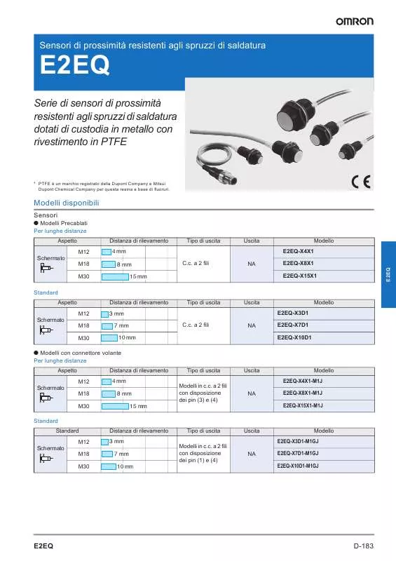 Mode d'emploi OMRON E2EQ