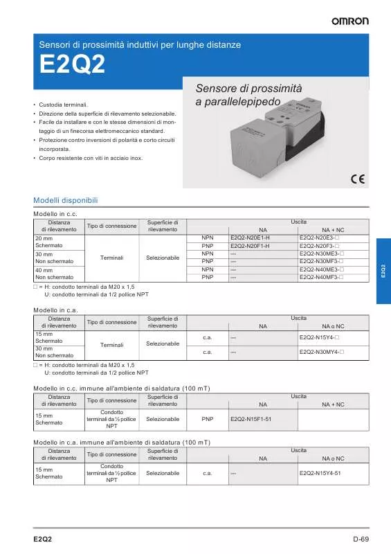 Mode d'emploi OMRON E2Q2