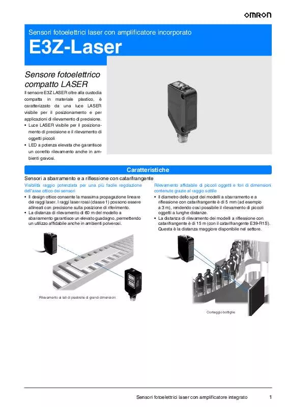 Mode d'emploi OMRON E3Z-LASER