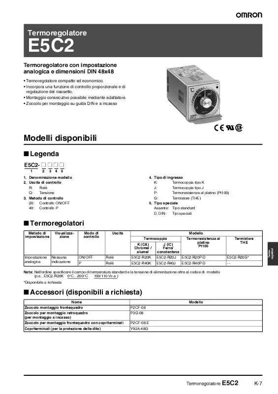 Mode d'emploi OMRON E5C2