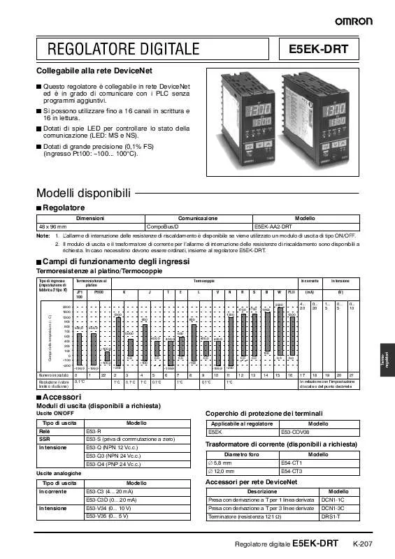 Mode d'emploi OMRON E5EK-DRT