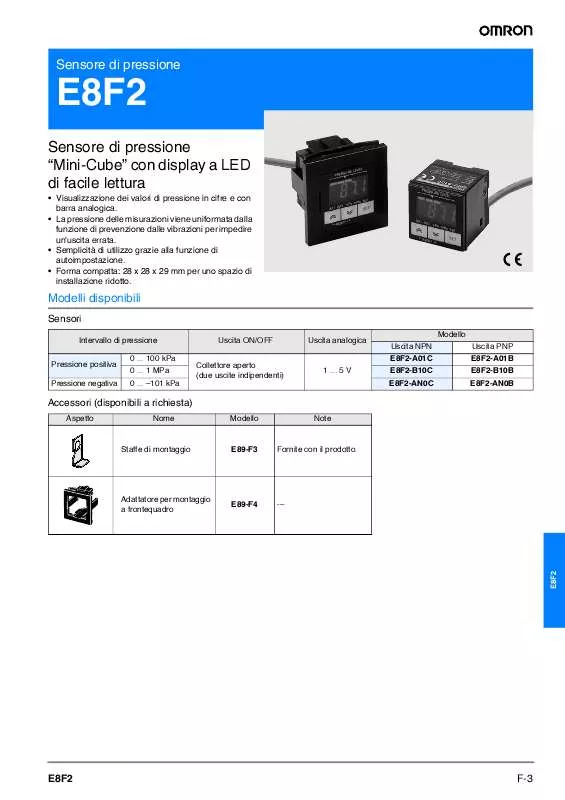 Mode d'emploi OMRON E8F2