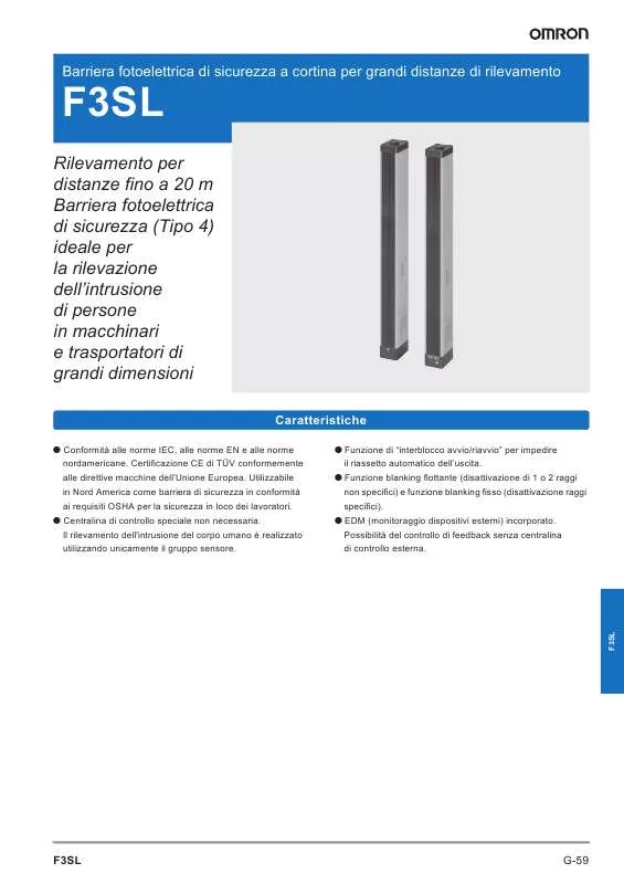 Mode d'emploi OMRON F3SL