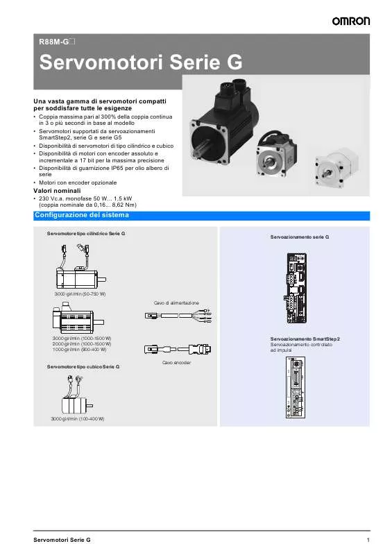 Mode d'emploi OMRON G-SERIES MOTORS