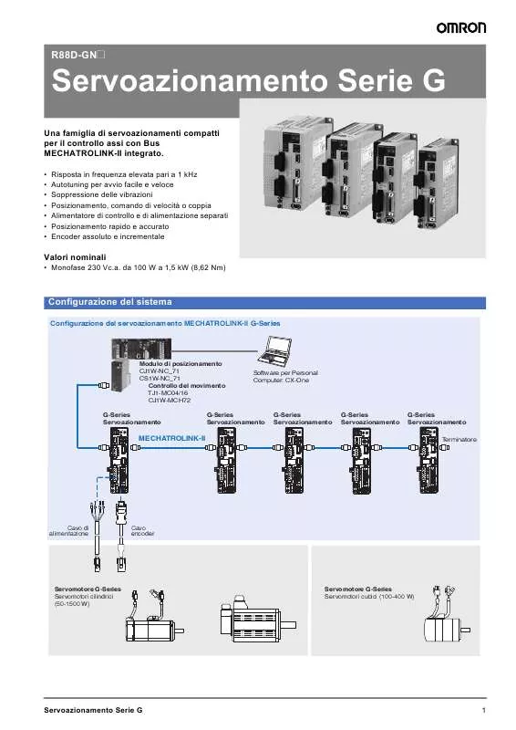 Mode d'emploi OMRON G-SERIES