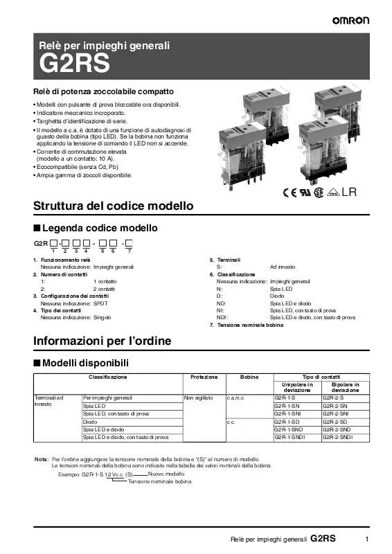 Mode d'emploi OMRON G2RS