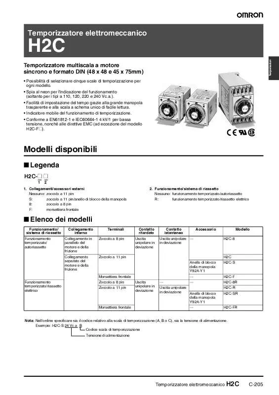 Mode d'emploi OMRON H2C