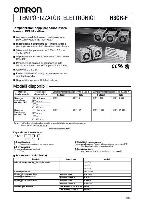 Mode d'emploi OMRON H3CR-F