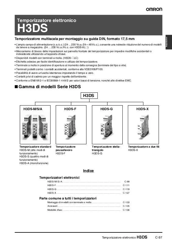 Mode d'emploi OMRON H3DS